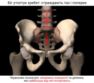 Біг утоптує хребет